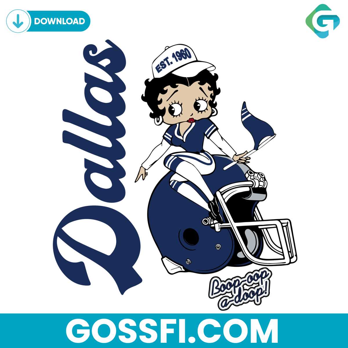 dallas-cowboys-football-boop-oop-a-doop-svg