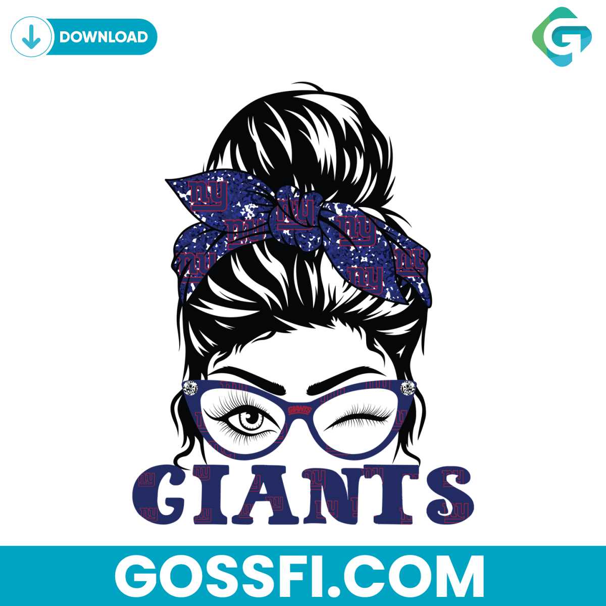 giants-girl-wearing-glasses-football-messy-bun-svg