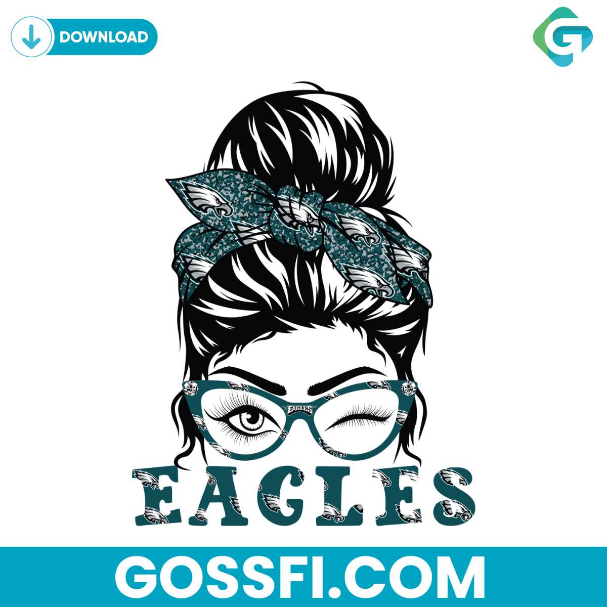 eagles-girl-wearing-glasses-football-messy-bun-svg