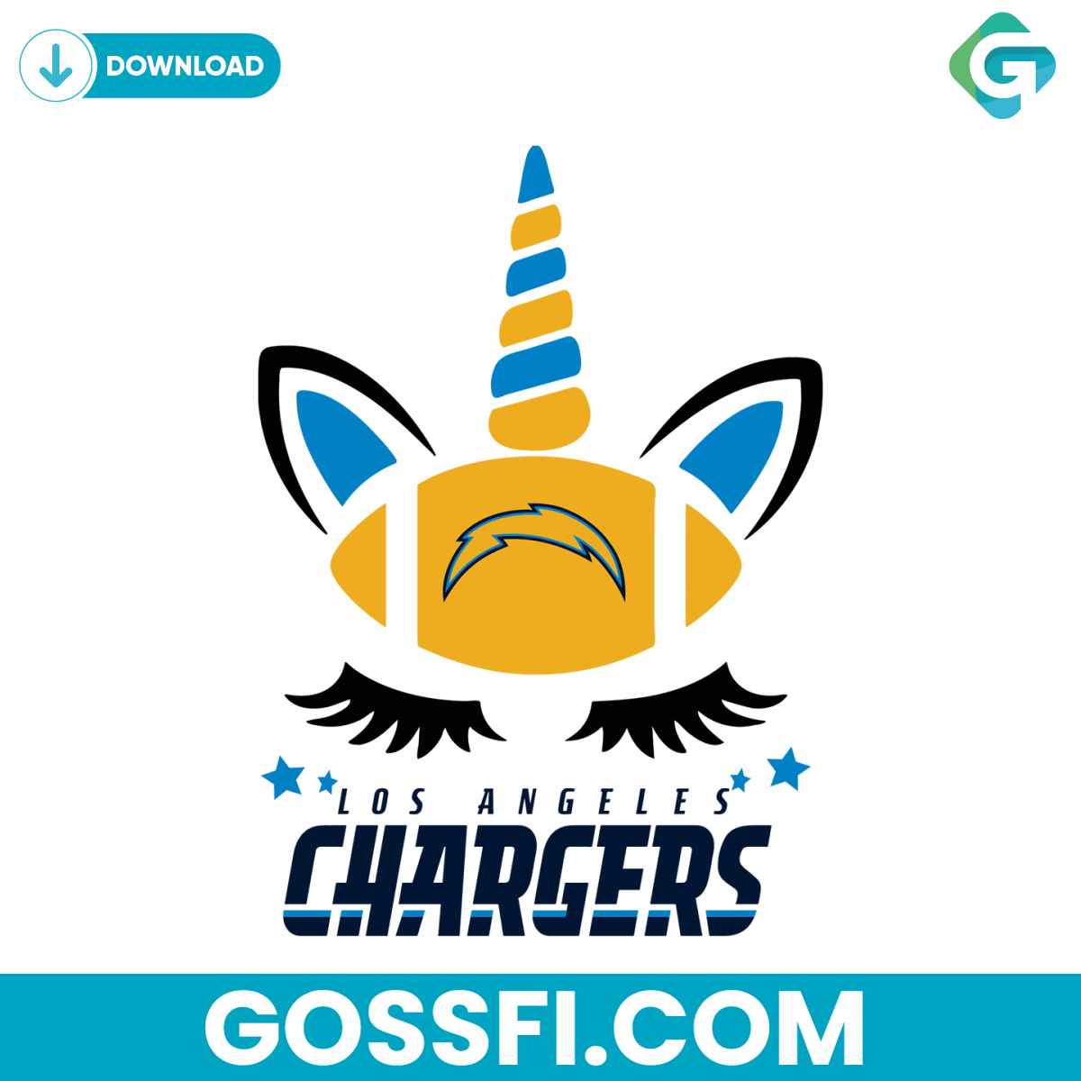 unicorn-los-angeles-chargers-svg-digital-download