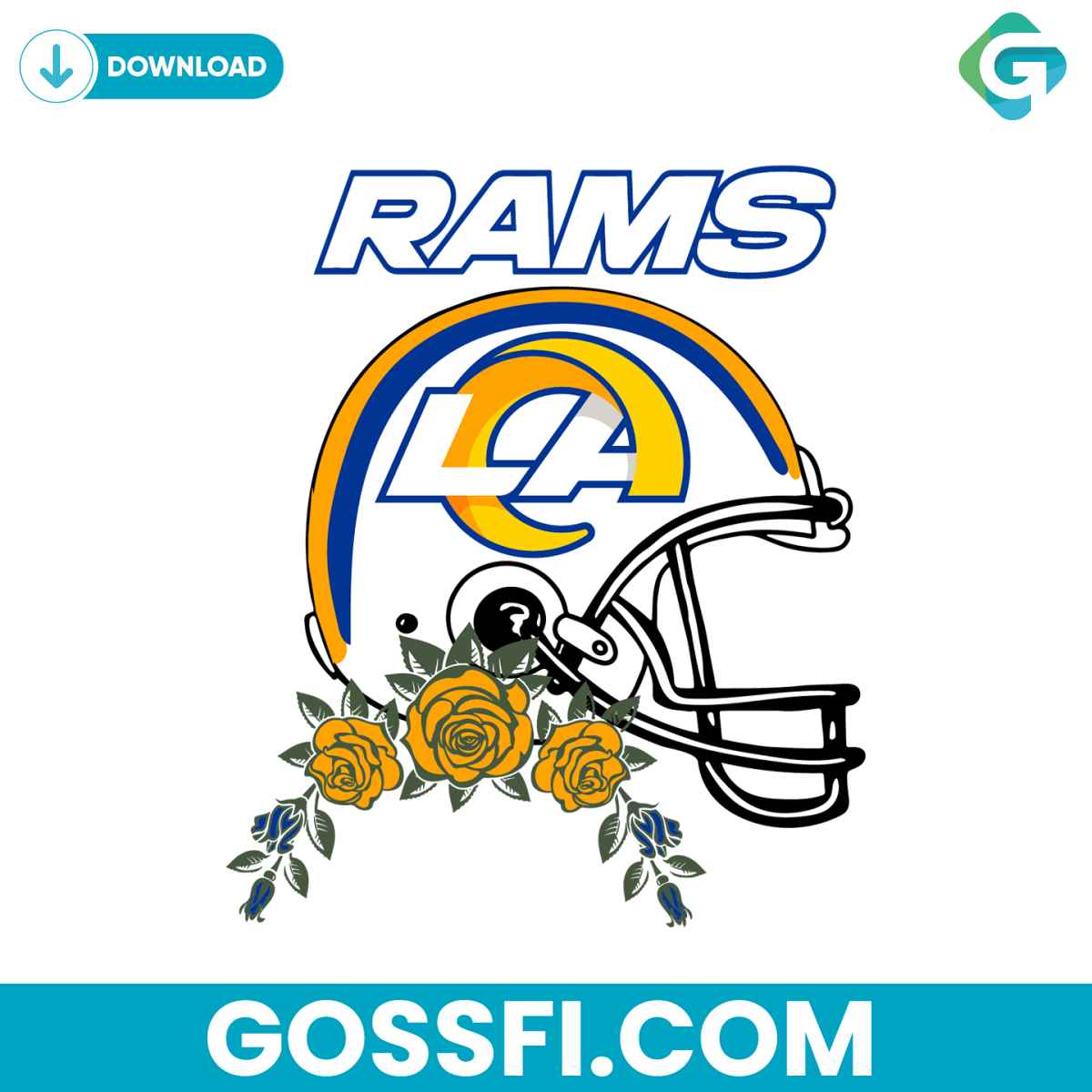 los-angeles-rams-helmet-svg-cricut-digital-download