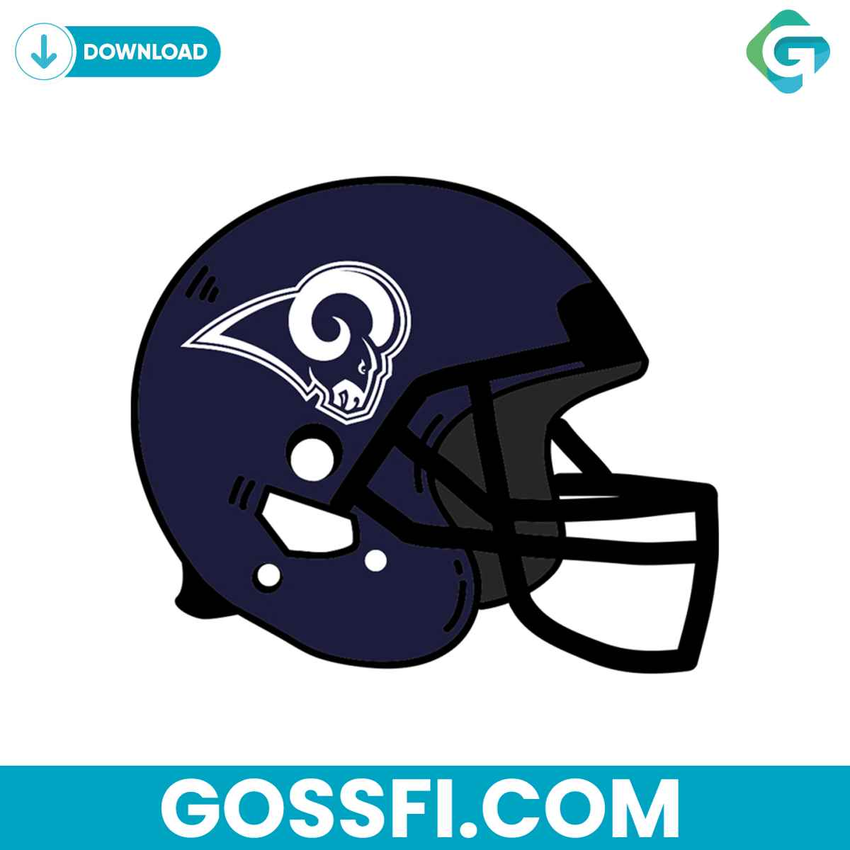 los-angeles-rams-helmet-svg-cricut-digital-download