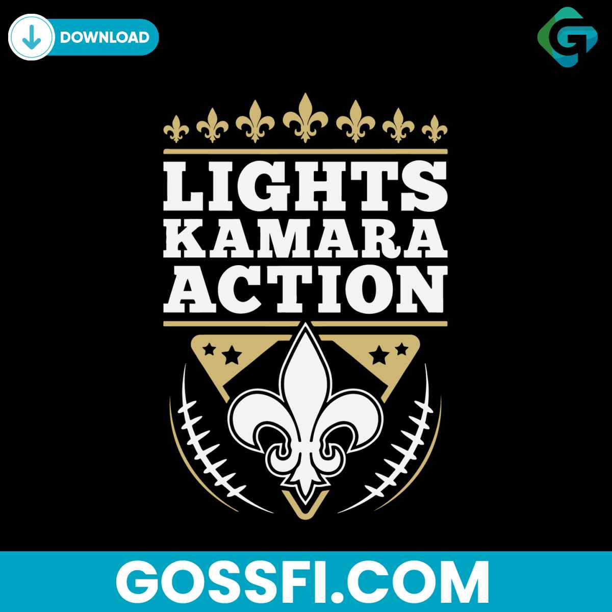 lights-kamara-action-new-orleans-saints-svg