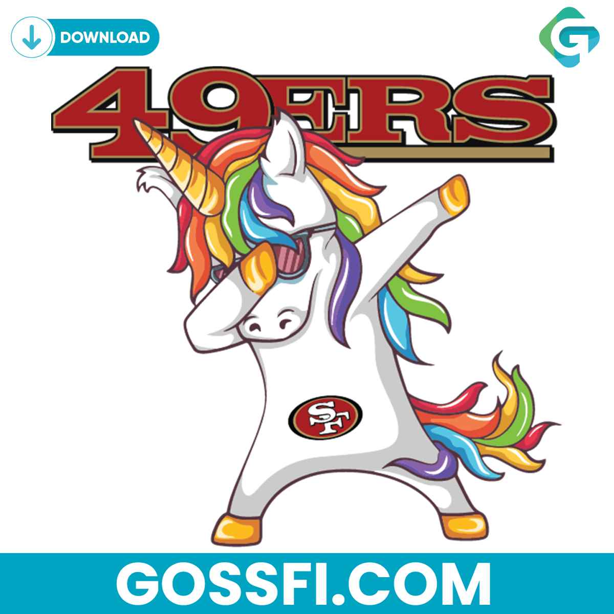 dabbing-unicorn-san-francisco-49ers-svg