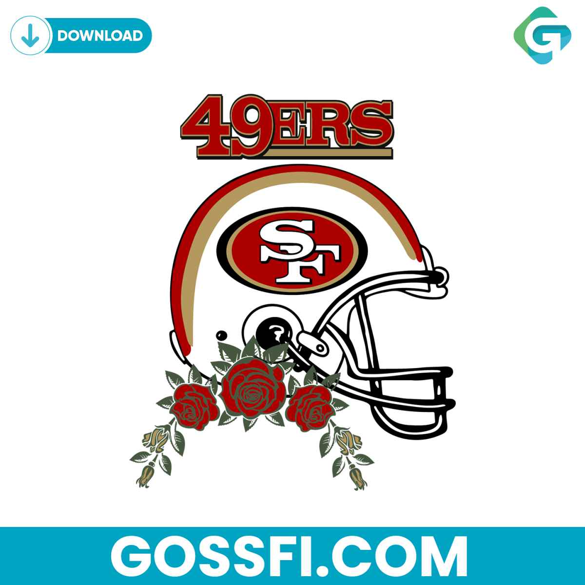 san-francisco-49ers-helmets-svg-cricut-digital-download