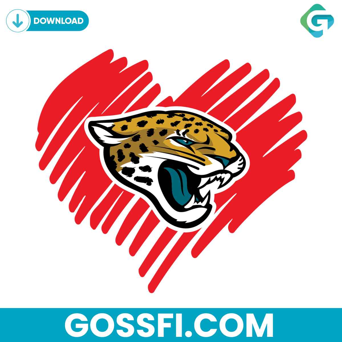 jacksonville-jaguars-heart-svg-digital-download