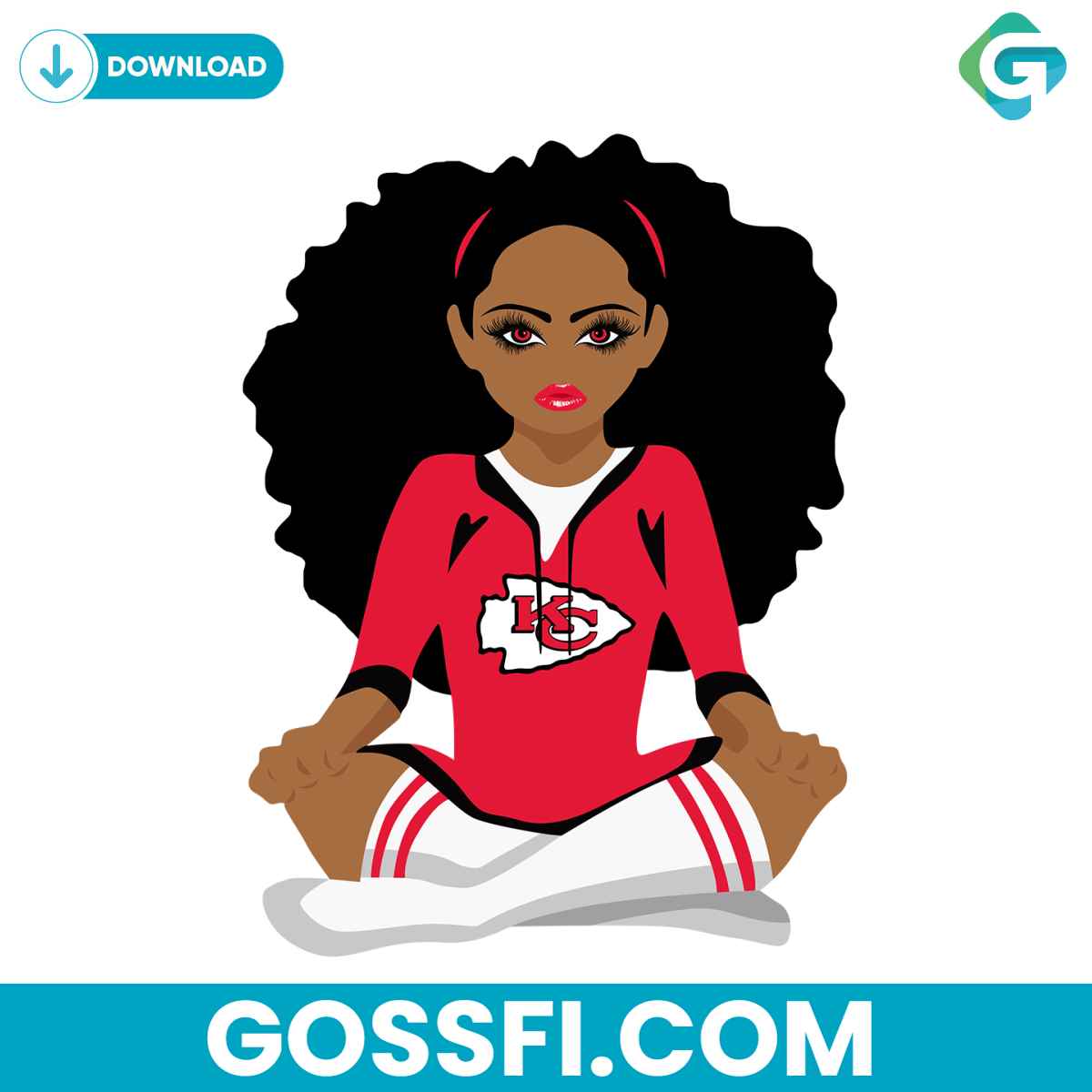 kansas-city-chiefs-black-girl-svg-digital-download