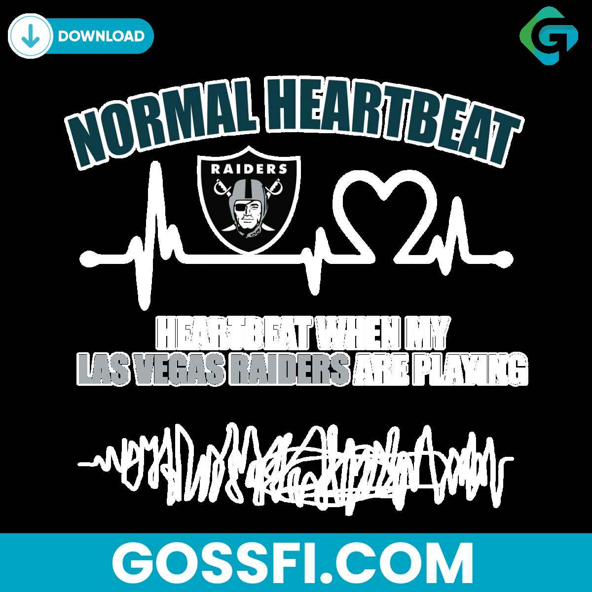 las-vegas-raiders-heartbeat-svg