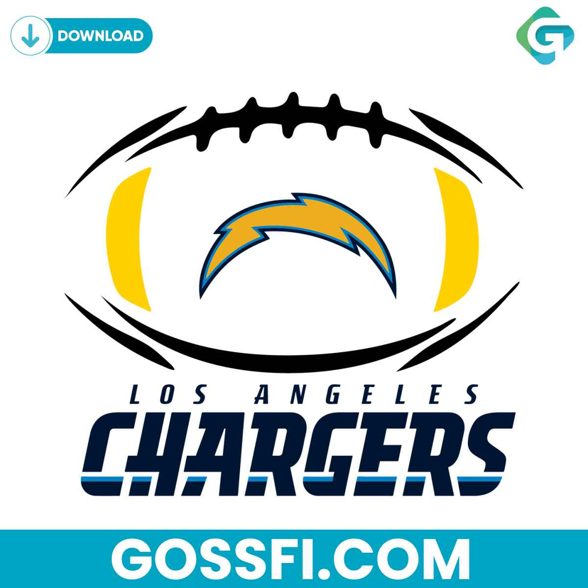 los-angeles-chargers-football-svg-digital-download