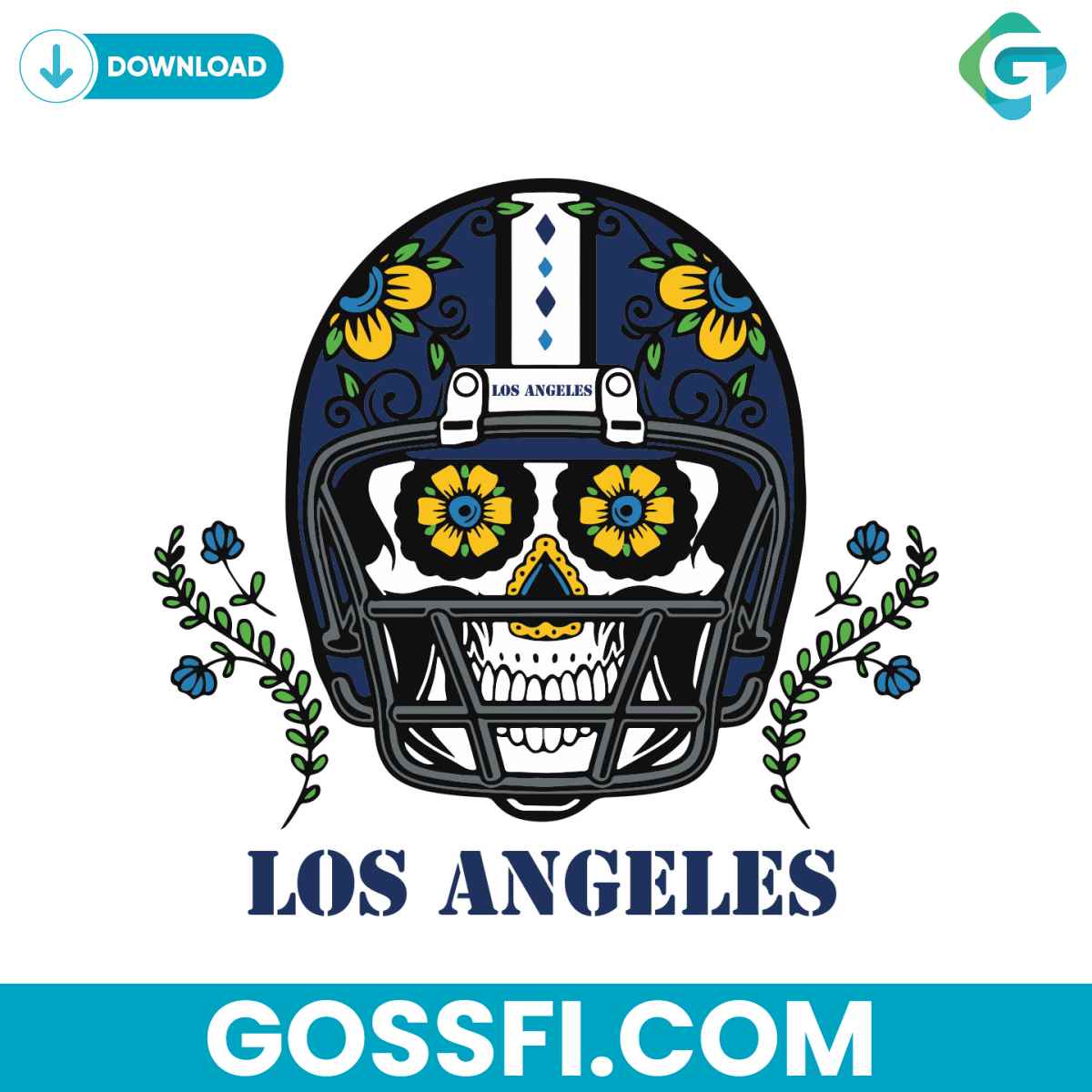 los-angeles-chargers-skull-helmet-svg