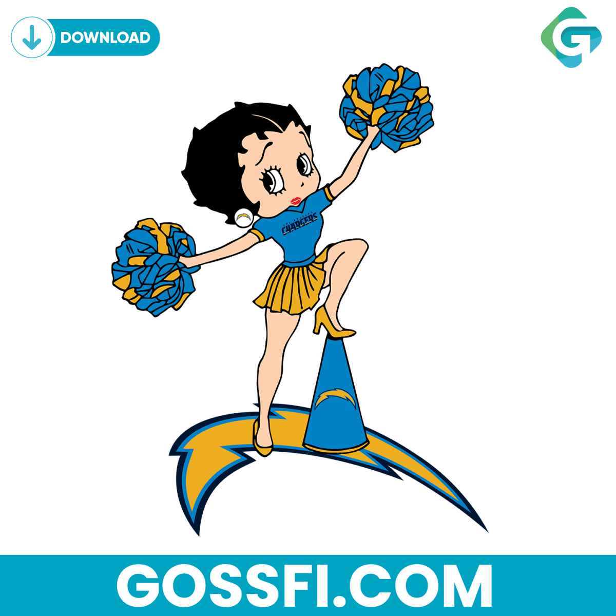 los-angeles-chargers-fangirl-svg-digital-download