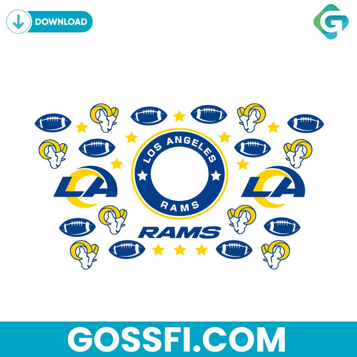 los-angeles-rams-starbucks-wrap-svg