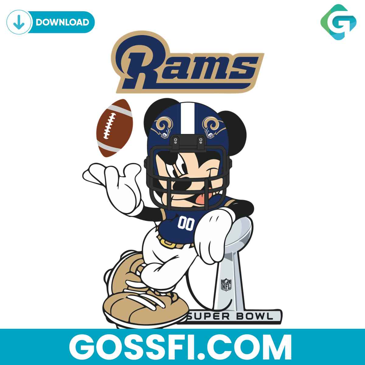 los-angeles-rams-mickey-mouse-svg