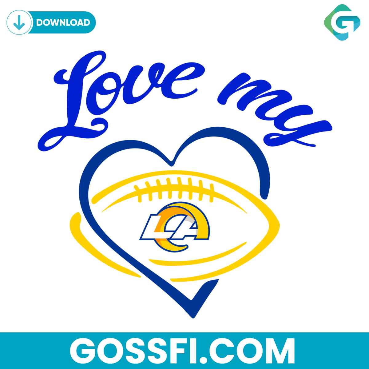 love-my-los-angeles-rams-svg-digital-download