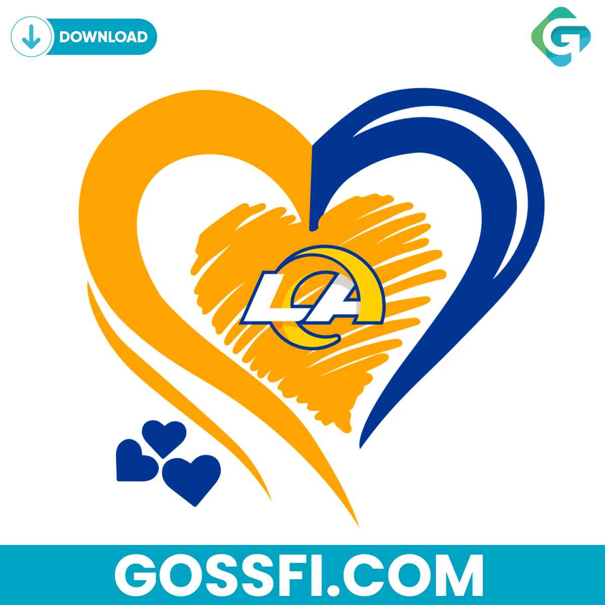 los-angeles-rams-heart-logo-svg-digital-download