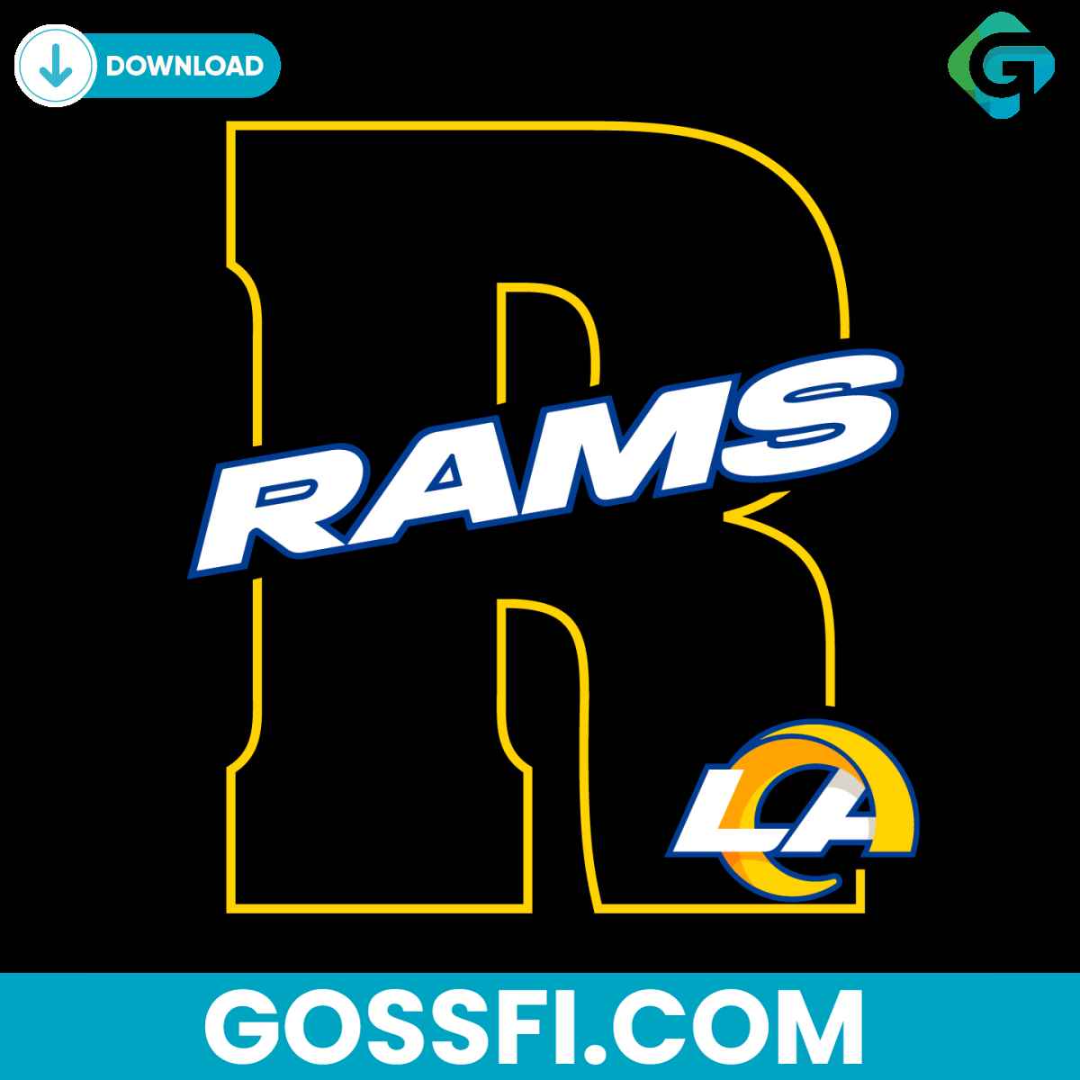 los-angeles-rams-svg-digital-download