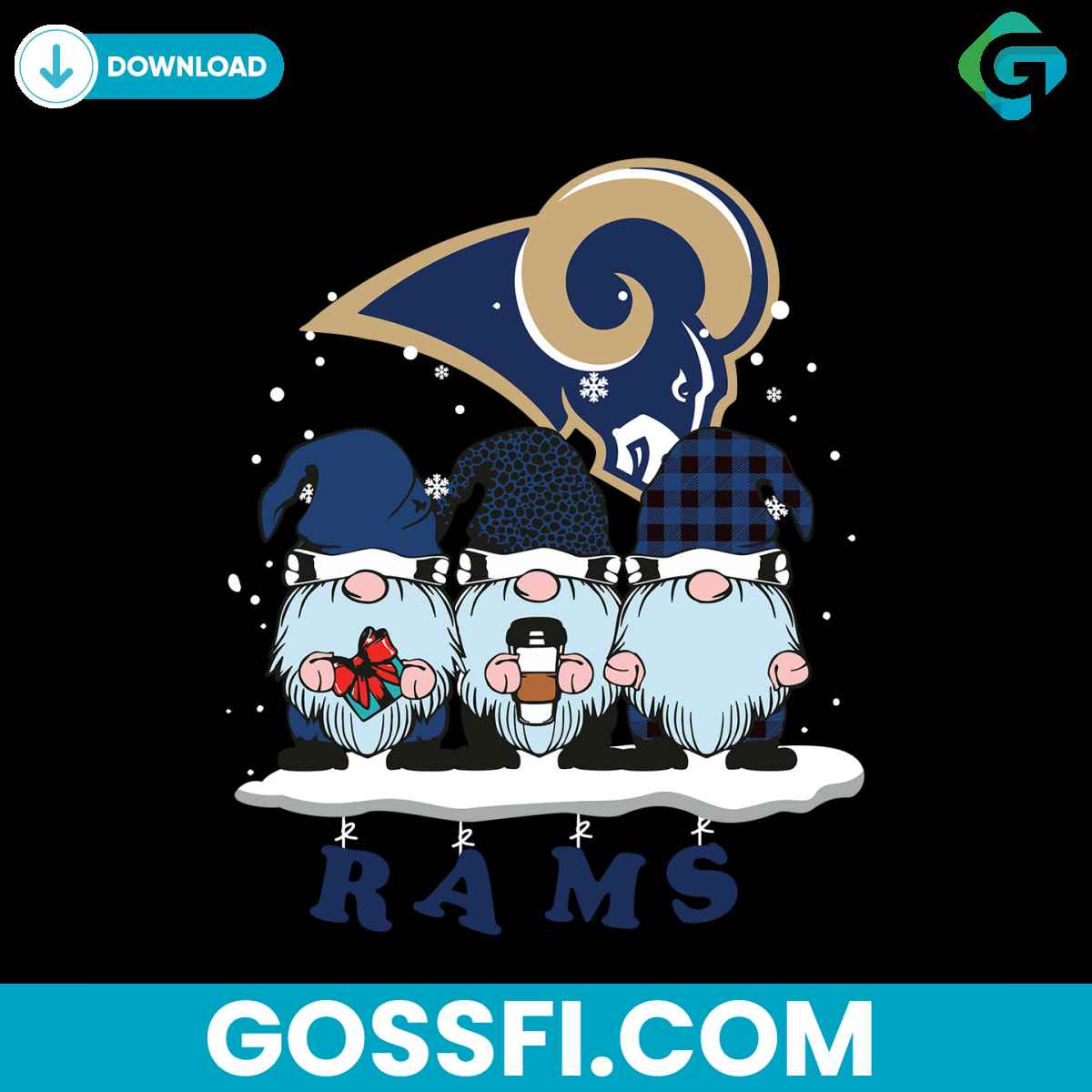 los-angeles-rams-gnomes-svg-digital-download