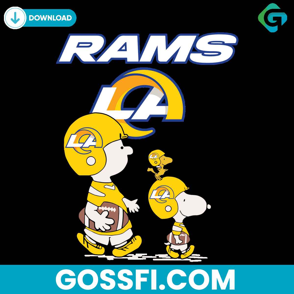 snoopy-the-peanuts-los-angeles-rams-svg