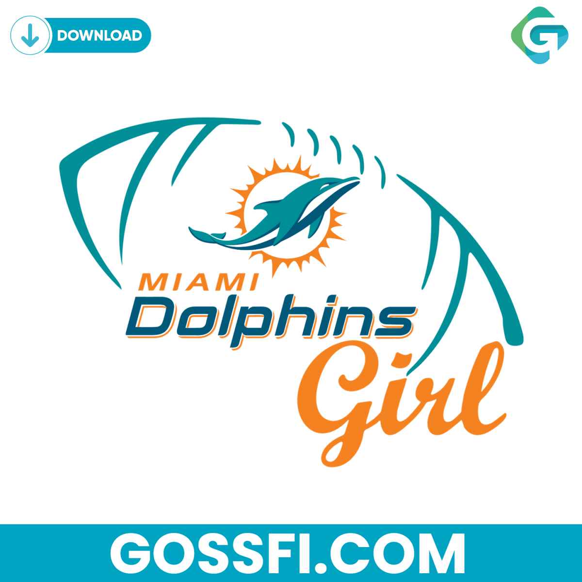 dolphins-girl-football-svg-digital-download