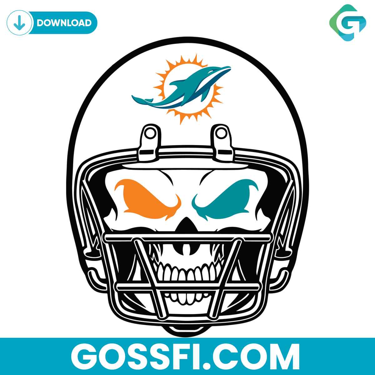 miami-dolphins-skull-helmet-svg-digital-download