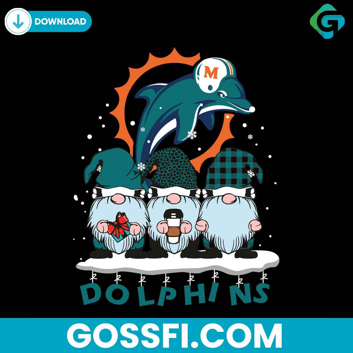 miami-dolphins-gnomes-svg-digital-download