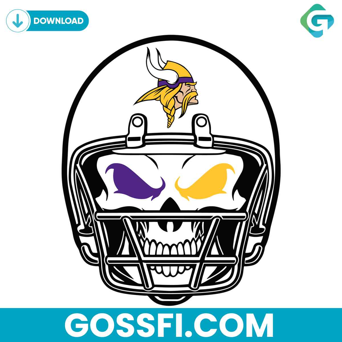 minnesota-vikings-skull-helmet-svg-digital-download