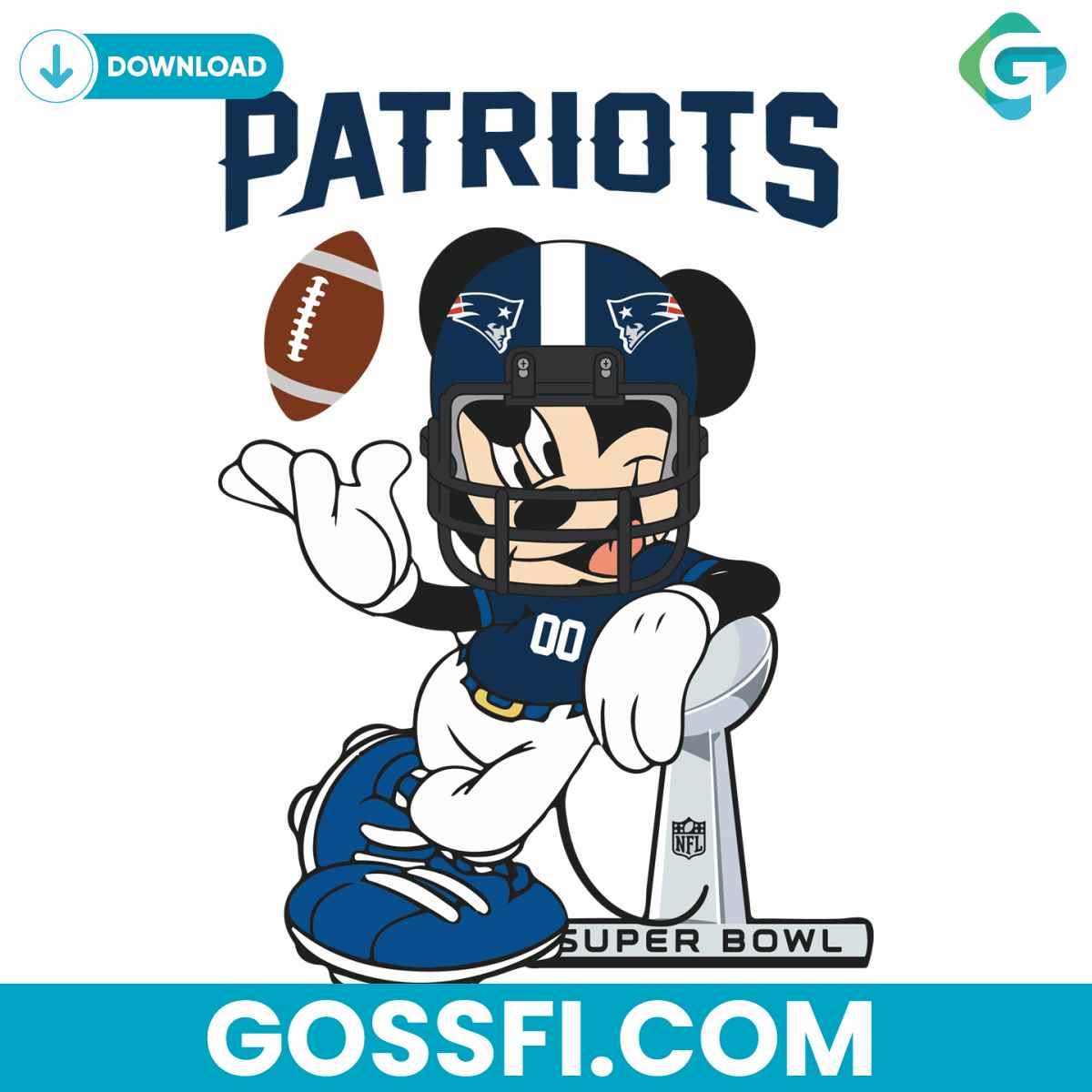 new-england-patriots-mickey-mouse-svg