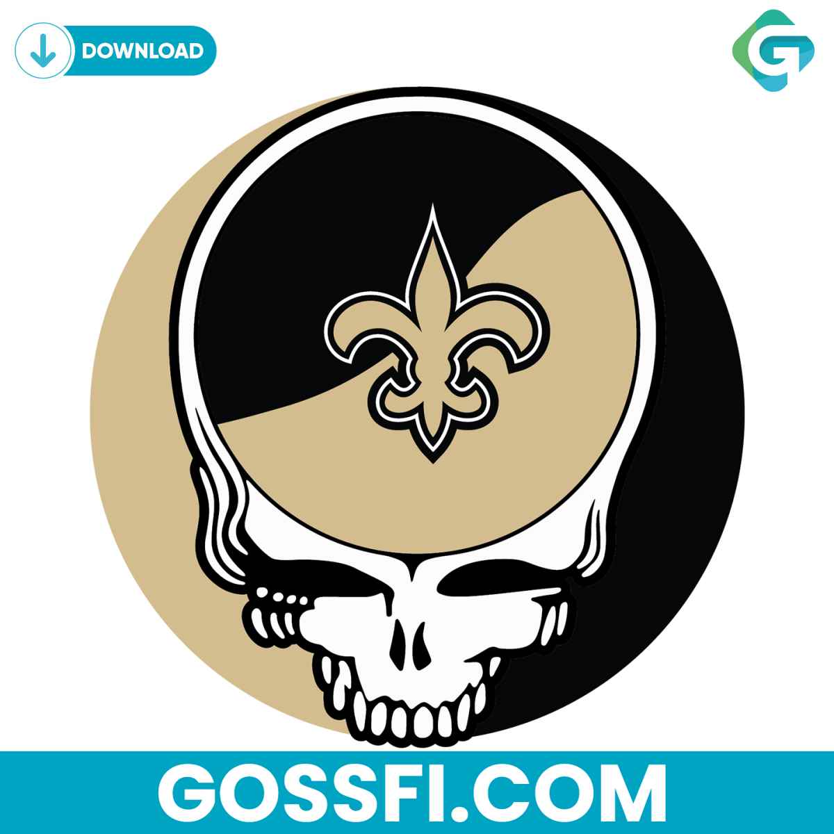 new-orleans-saints-skull-svg-digital-download