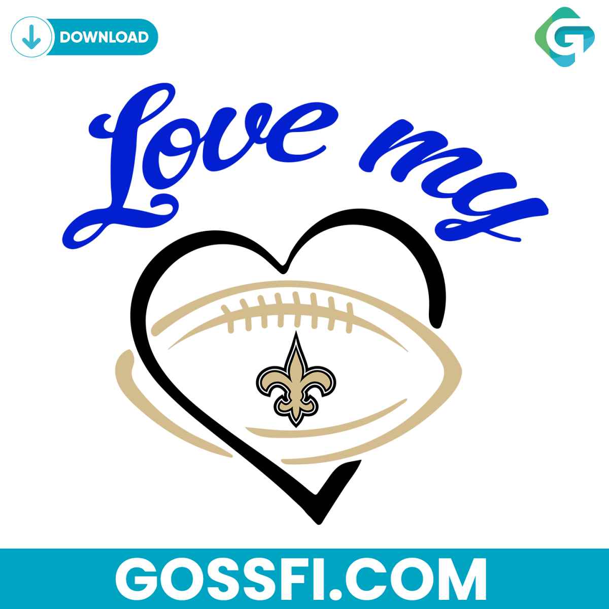 love-my-new-orleans-saints-svg-digital-download