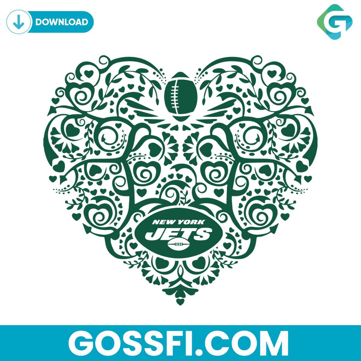 new-york-jets-football-heart-svg-digital-download