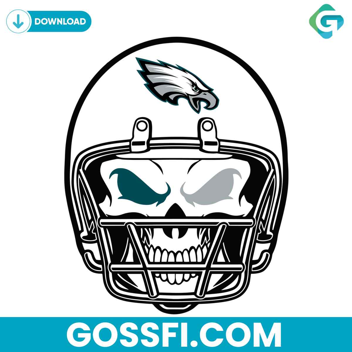 philadelphia-eagles-skull-helmet-svg-digital-download