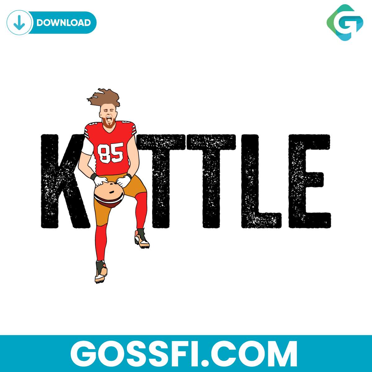 george-kittle-85-san-francisco-49ers-football-player-svg