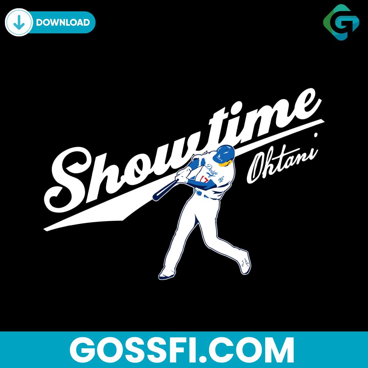 showtime-ohtani-los-angeles-dodgers-baseball-svg