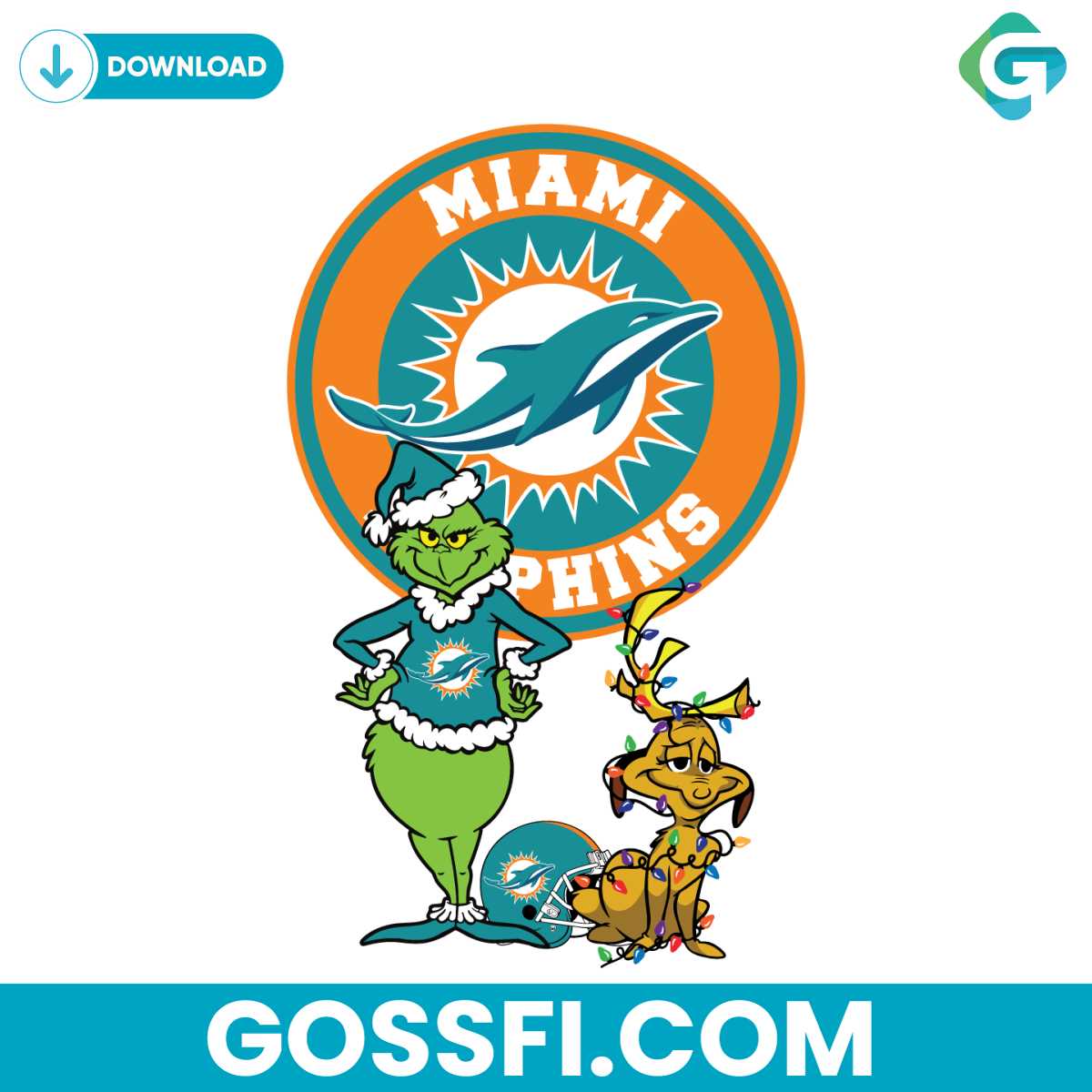 grinch-and-max-miami-dolphins-svg-digital-download