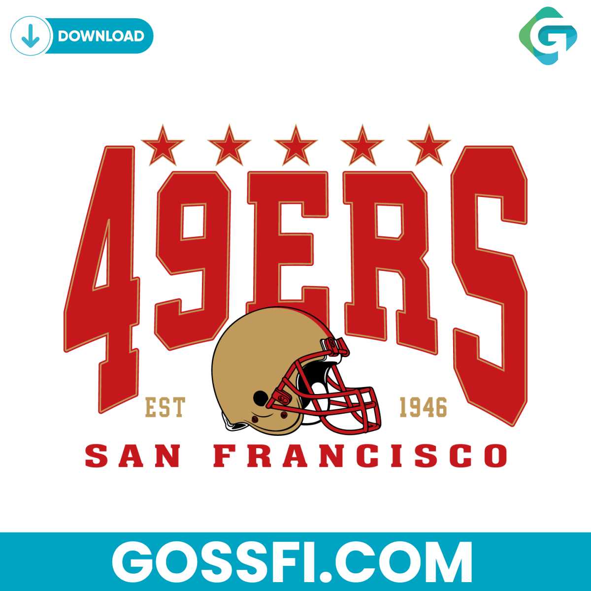 san-francisco-49ers-1946-helmet-stars-svg-digital-download