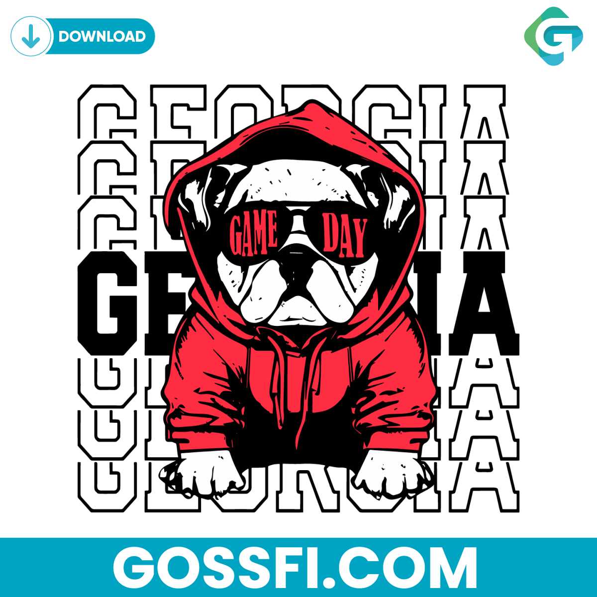 georgia-bulldog-sunglasses-game-day-svg-digital-download