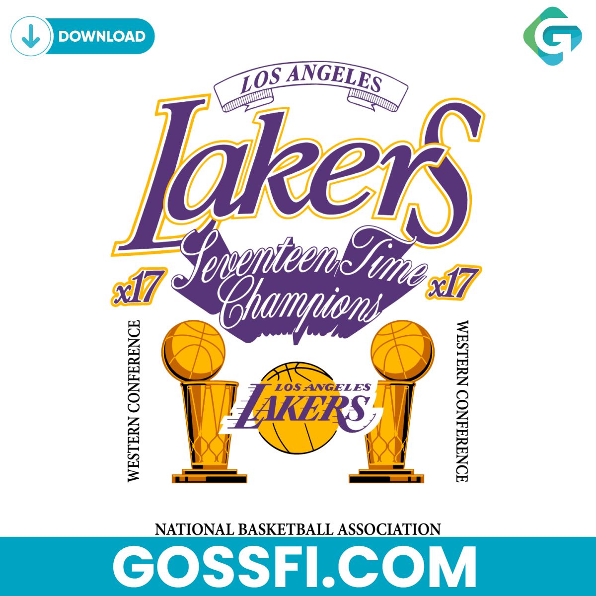 los-angeles-lakers-seventeen-time-champions-basketball-svg