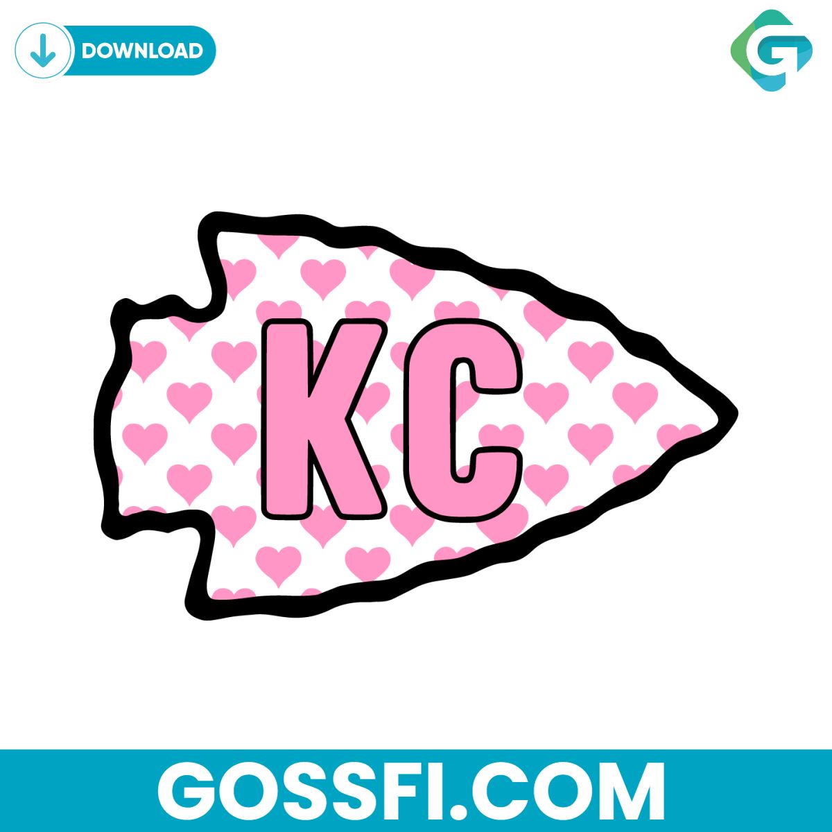 kansas-city-chiefs-logo-pink-hearts-svg-digital-download