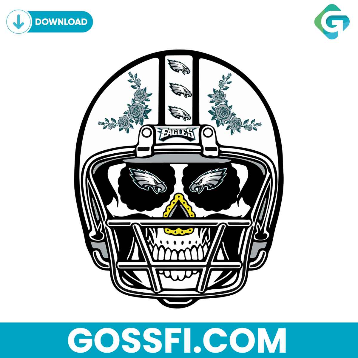 sugar-skull-eagles-helmet-svg-digital-download