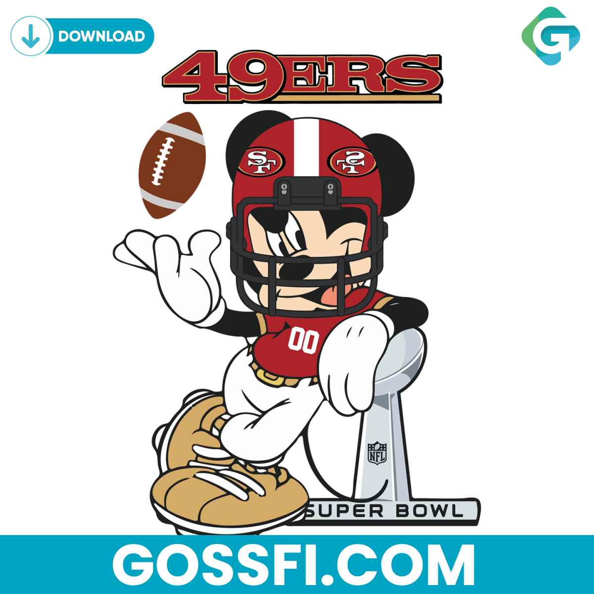 san-francisco-49ers-mickey-mouse-svg