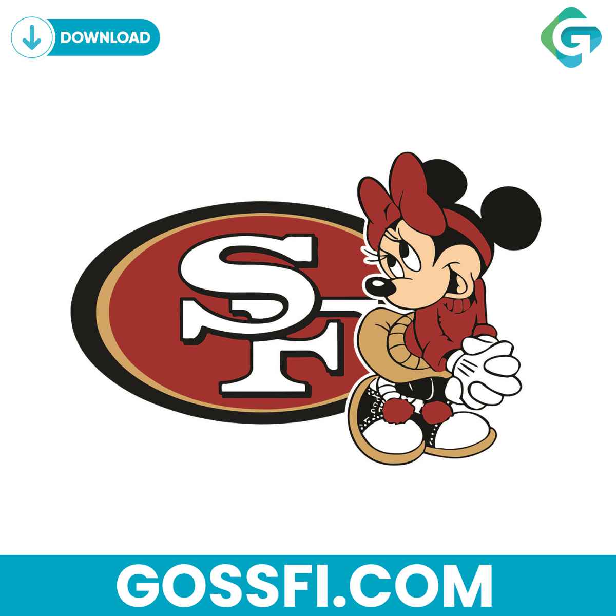 san-francisco-49ers-minnie-mouse-svg-digital-download