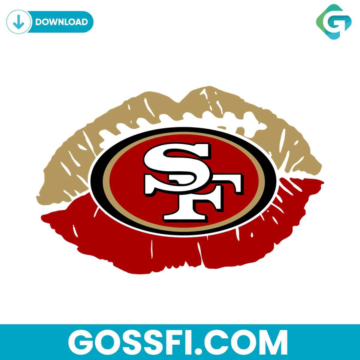 san-francisco-49ers-nfl-lips-svg-digital-download