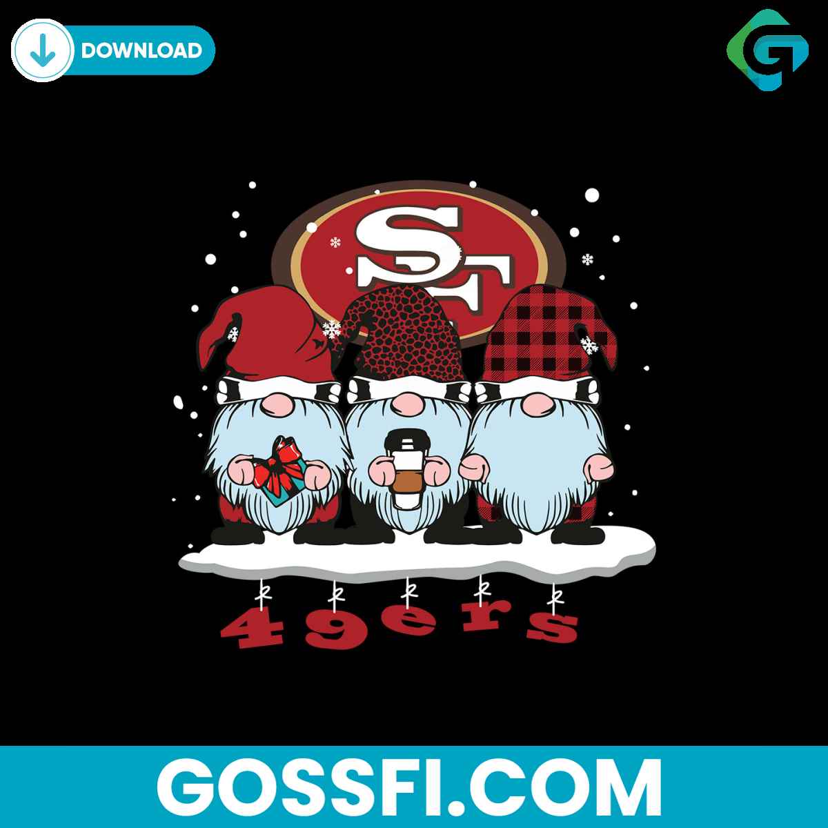 san-francisco-49ers-gnomes-svg-digital-download