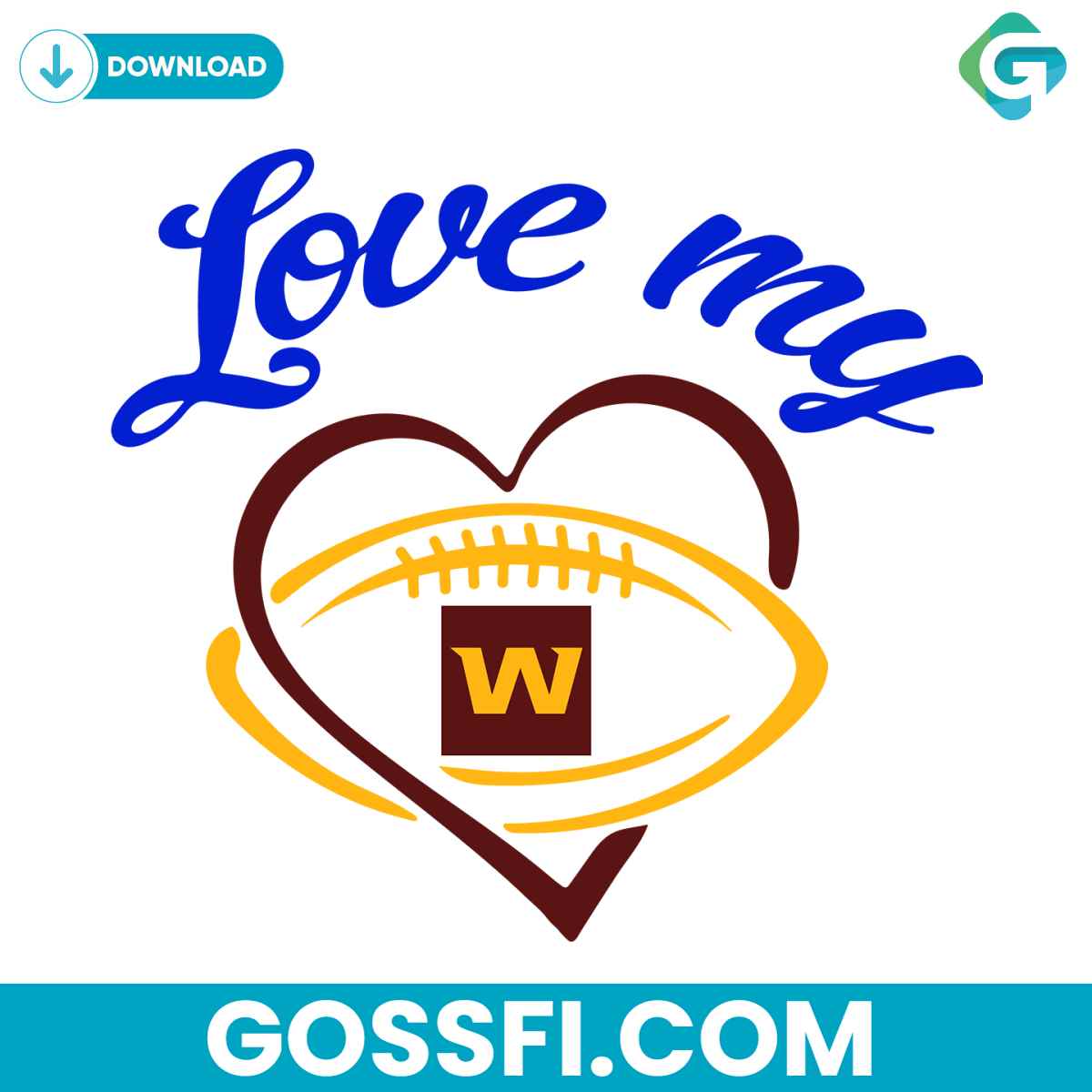 love-my-washington-football-team-svg