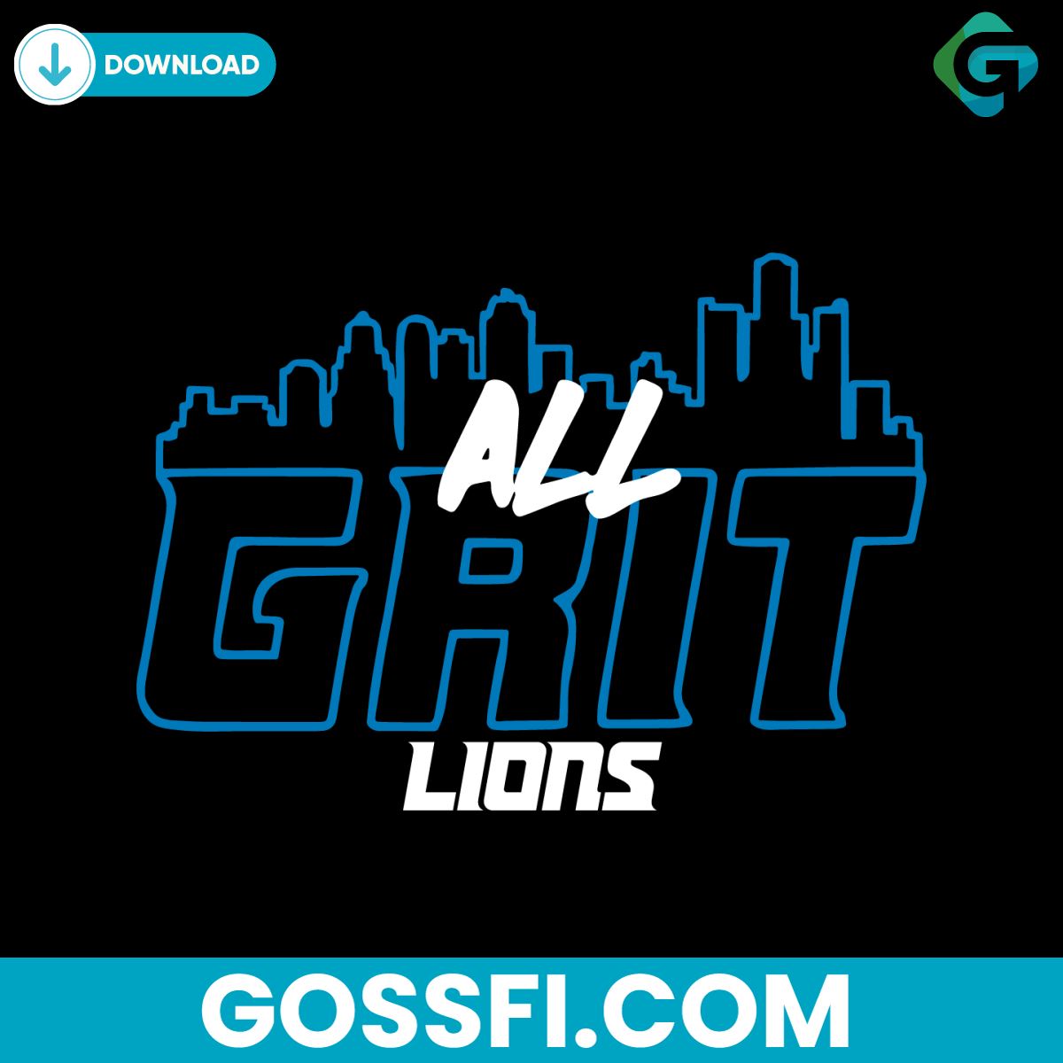 All Grit Lions Detroit Football Svg Cricut Digital Download - Gossfi.com