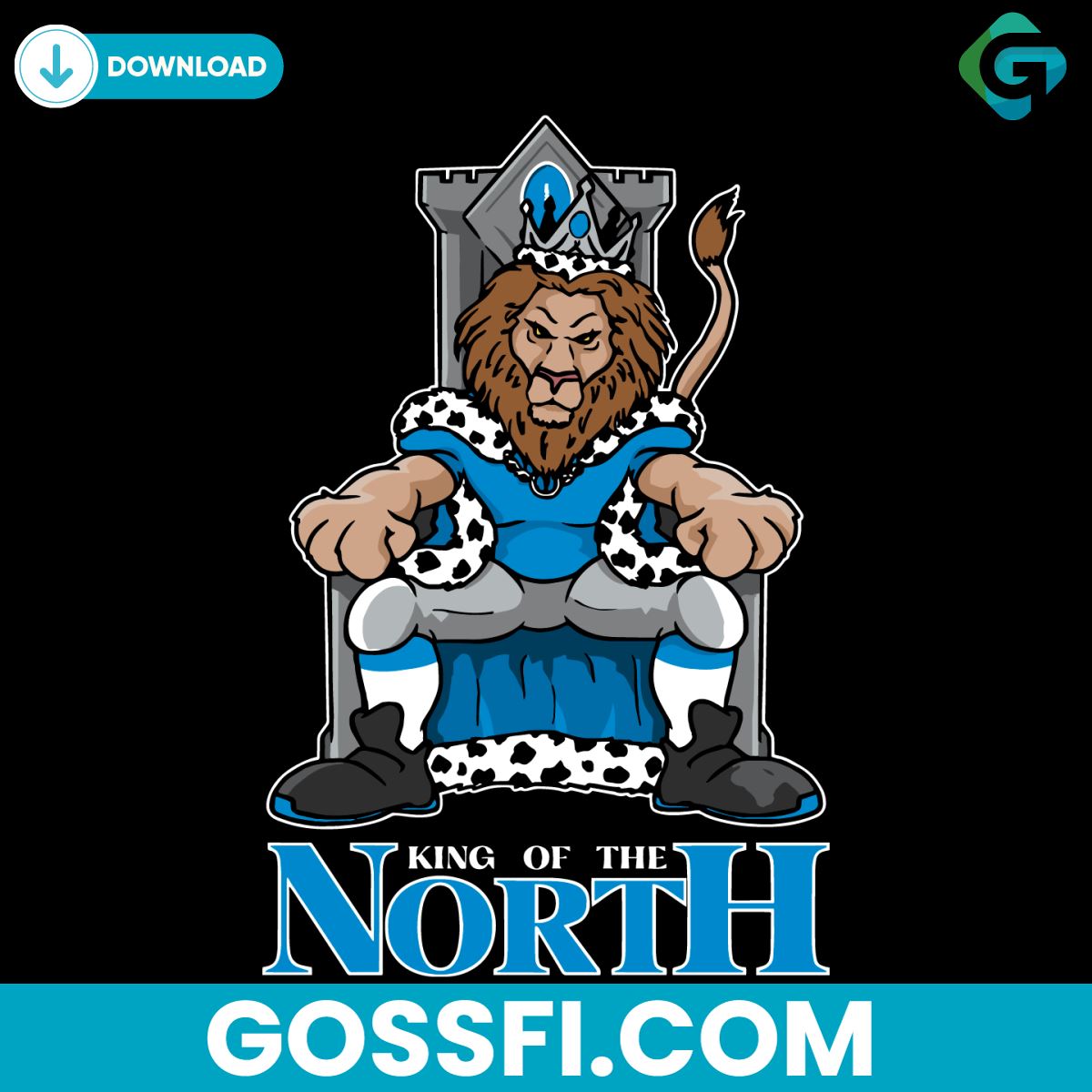 king-of-the-north-detroit-lions-football-svg-digital-download