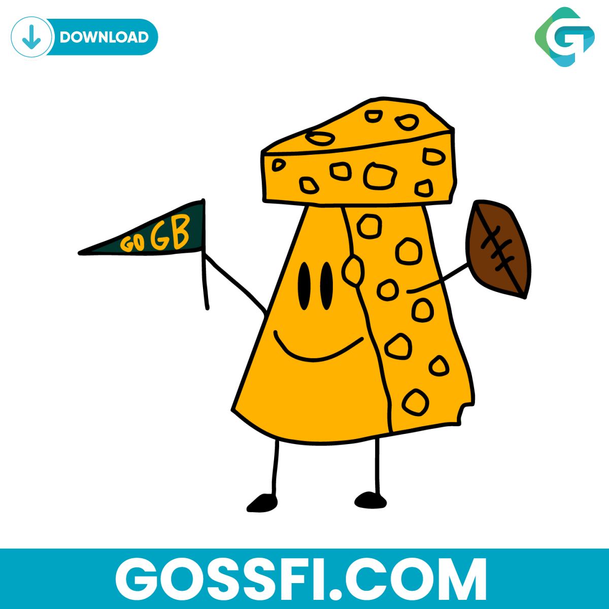 green-bay-cheesehead-go-green-bay-packers-svg-digital-download