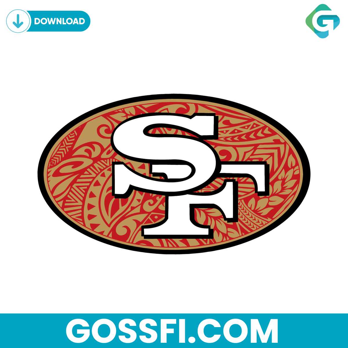 polynesian-tribal-san-francisco-49ers-logo-svg-digital-download