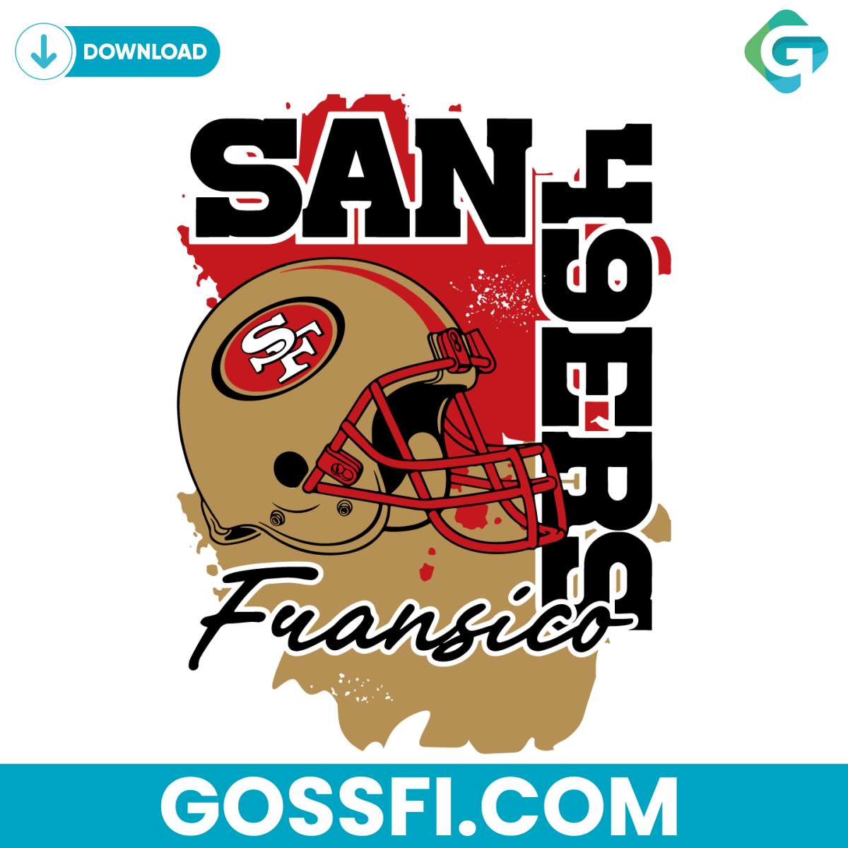 San Francisco 49ers Helmet Svg Digital Download - Gossfi.com