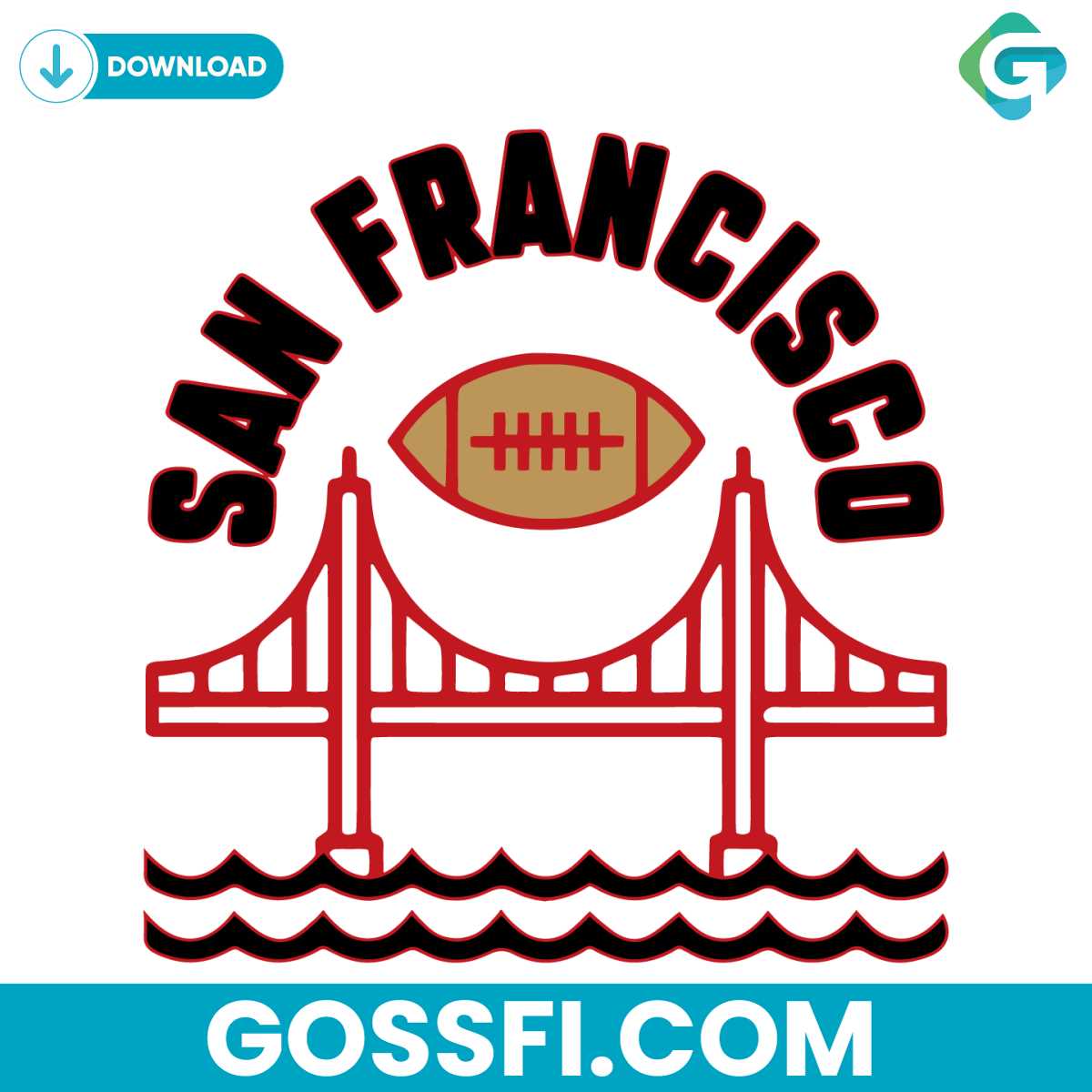 retro-san-francisco-bridge-football-svg-digital-download